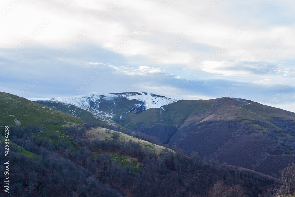 mountains and clouds