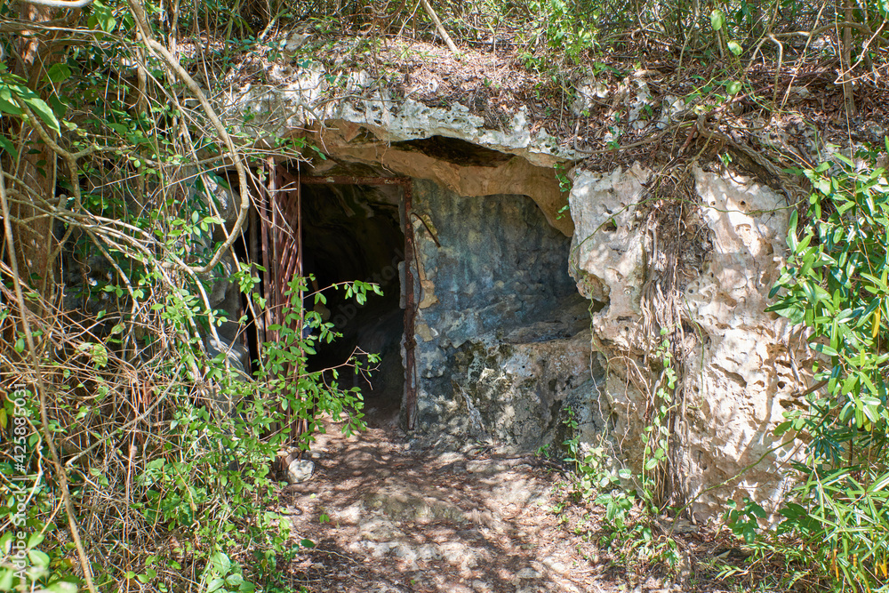 Cuba. Varadero. Entrance to the Ambrosio Cave Cuba. Varadero. Entrance to the Ambrosio Cave