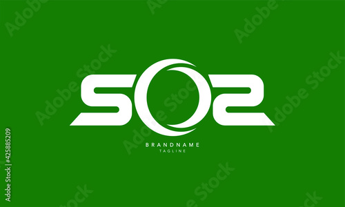 Alphabet letters Initials Monogram logo SOS, SO, OS