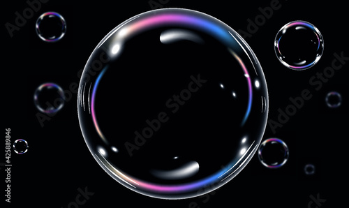 bubbles on black