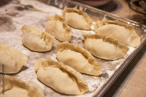 Homemade Dumplings Waiting To Be Cooked