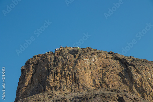 Jabal an-Nour. Magnificent view of the top of Jabal Nur  where Hira Cave is situated.
