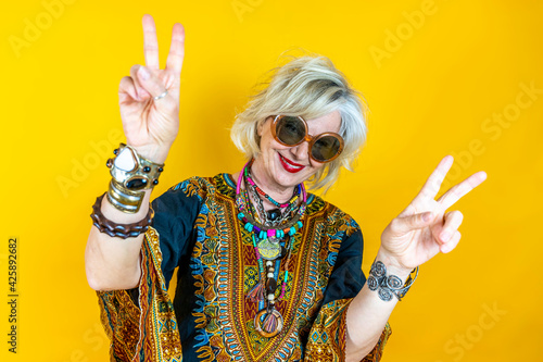 Fotografie Funny portrait of mature woman