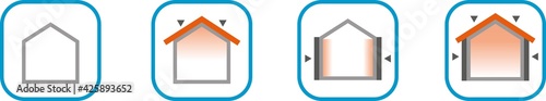 Icone isolamenti termici per la casa photo