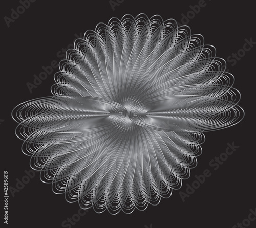 Dotted Halftone Vector Spiral Color Pattern or Texture