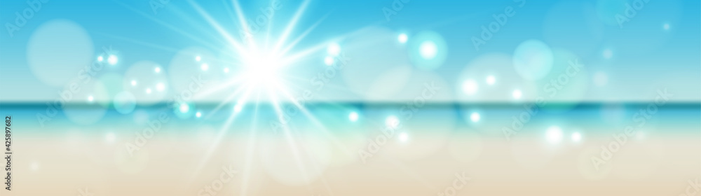 Abstract colorful blurred summer marine background for your website or presentation.