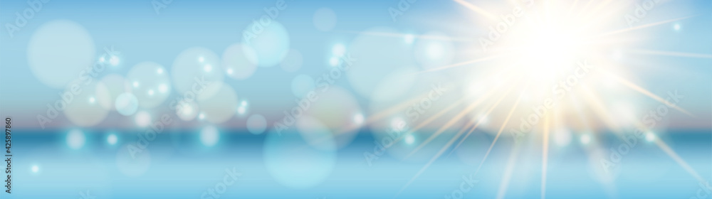 Abstract colorful blurred summer marine background for your website or presentation.
