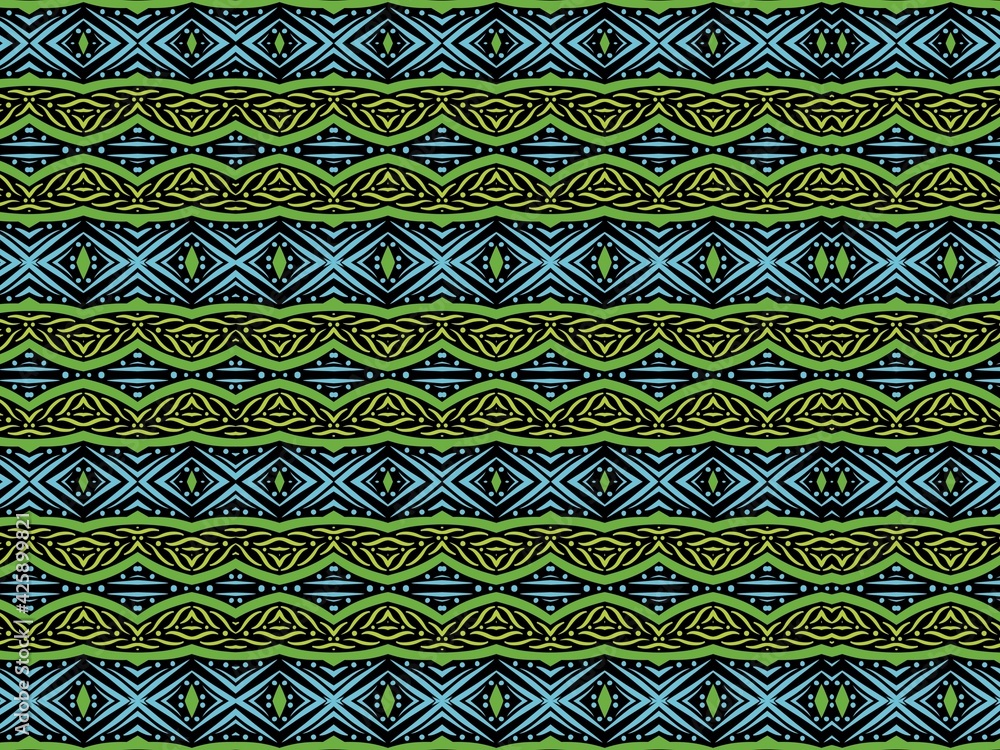 Tribal ethnic ornamental texture. Aztec style. Folk embroidery. Ornament stripe pattern background illustration Tribal ethnic ornamental texture. Aztec style. Folk embroidery. Ornament stripe pattern background illustration