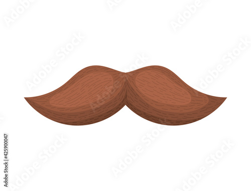 cute moustache isolated