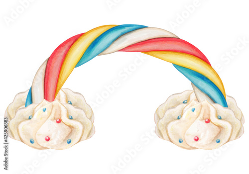 colorful bands isolated