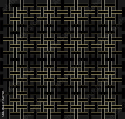 Patrón de rayas negras con borde blanco creando entramado textil