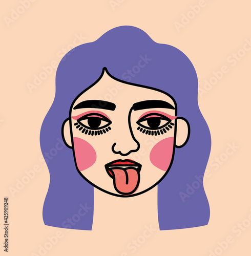 surreal cute woman