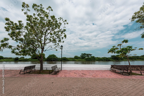 View of the Magdalena River from Mompox. Santa Cruz de Mompox, Bolivar, Colombia. photo