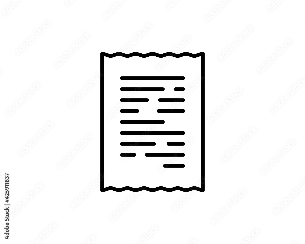 Invoice icon in flat line style. Payment and billing invoices, business or financial operations sign. Vector icon invoice Invoice icon in flat line style. Payment and billing invoices, business or financial operations sign. Vector icon invoice