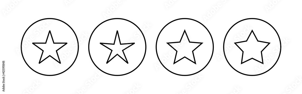 Star Icon set. rating icon vector. favourite star icon Star Icon set. rating icon vector. favourite star icon
