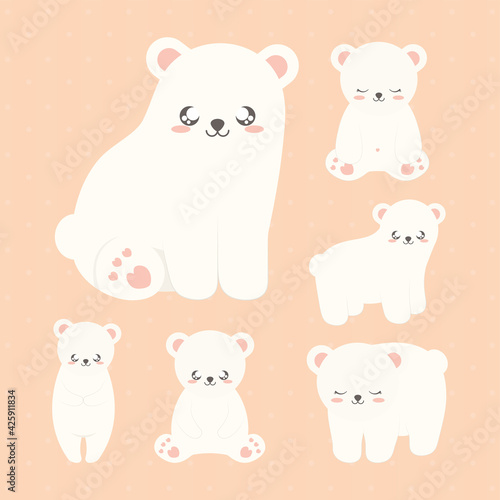 six cutes bears