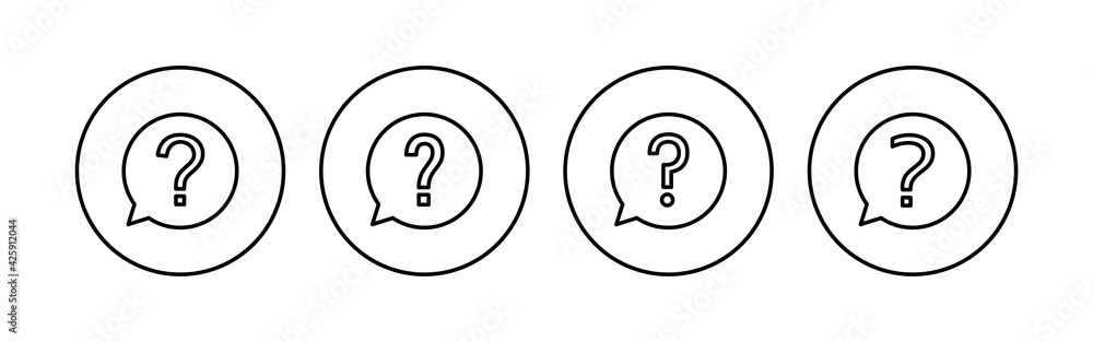 Question icon set. question mark icon vector. Question icon set. question mark icon vector.