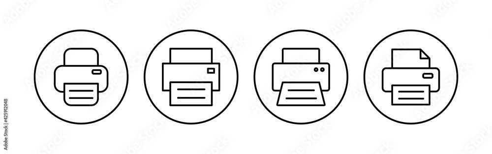 Print icon set. printer icon vector. Print icon set. printer icon vector.