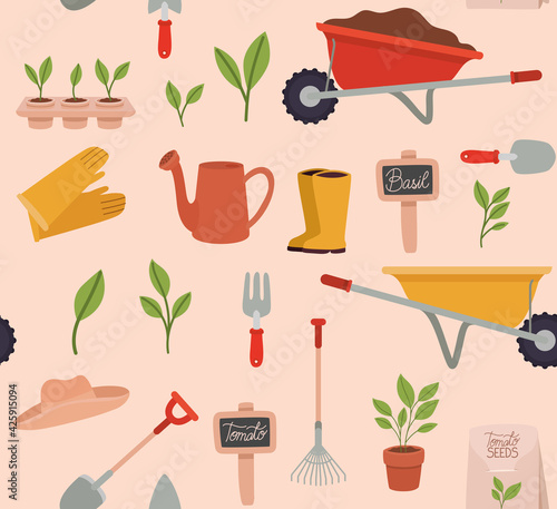 gardening tools icons