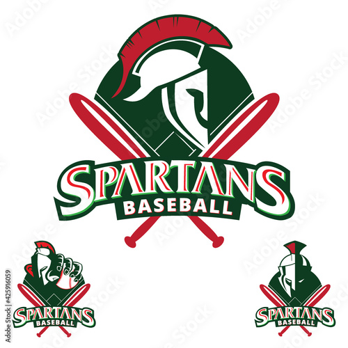 Spartans Baseball insignia vector illustration sport theme symbol