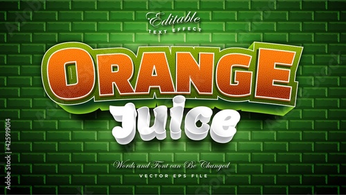 Orange Juice Text Effect