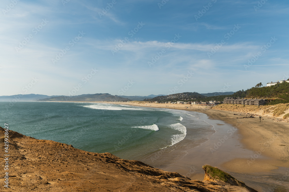 Pacific Ocean Beach, West Coast Oregon. City Cape Kiwanda