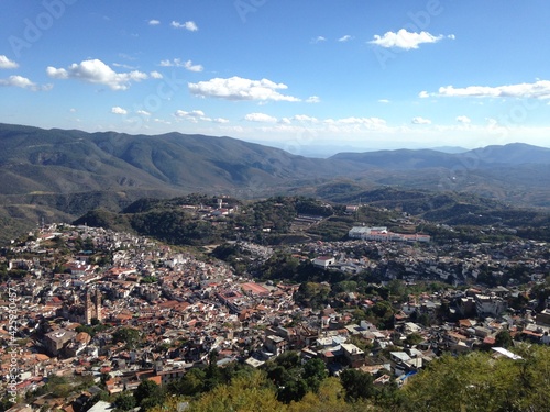 Panoramic view of the beautiful and colorful city of Taxco. Ovservatoriy © Dani