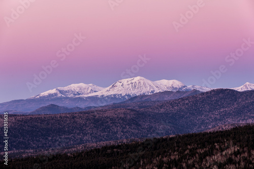 夕陽の大雪山