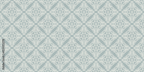 Background pattern in retro style with floral ornament, wallpaper. Seamless pattern, texture for your design. Vector graphics