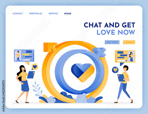 dating and chat apps for find matches love partner. 3d Sex education symbol of venus, mars, sex gender, heart. video call apps for find love. Illustration for landing page, web, website, poster, ui