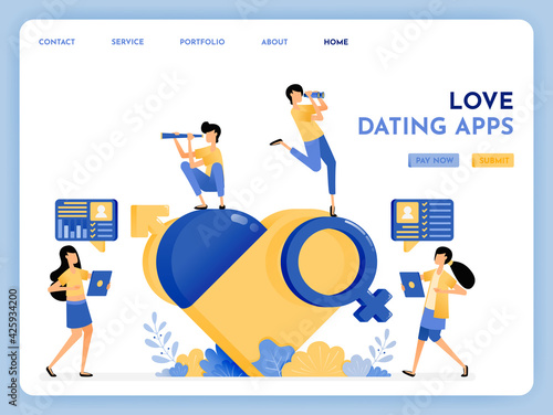 Love dating app to find and seek romantic life partner. 3d sex education symbol of venus, mars, gender, heart. True love with conversation apps. Illustration for landing page, web, website, poster, ui