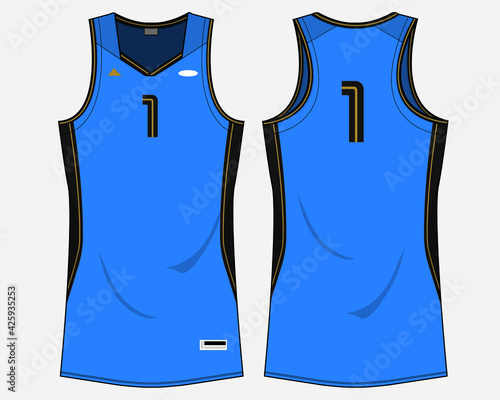 Singlet women basketball jersey sports design vector template