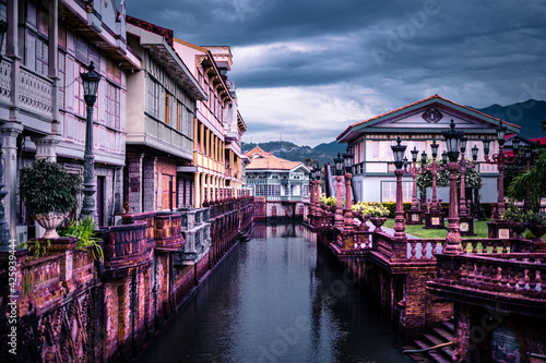 Beautifully reconstructed Filipino heritage and cultural houses that form part of Las Casas FIlipinas de Acuzar resort at Bagac, Bataan, Philippines. photo