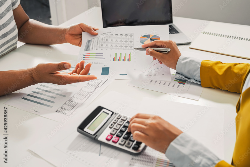 accountant meeting team in office room. concept finance and accounting accountant meeting team in office room. concept finance and accounting