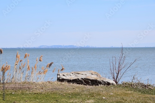 Scenic view of Montreal from Perrot island