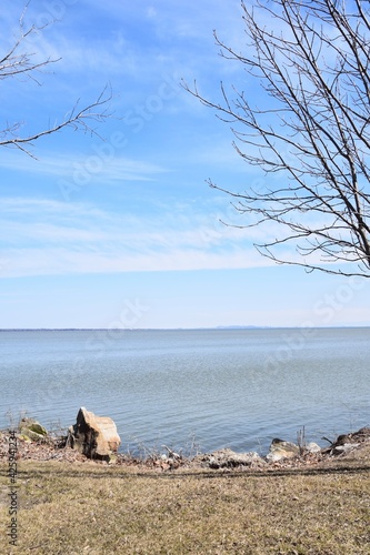 Scenic view of Montreal from Perrot island