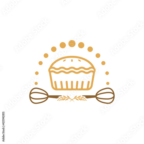 Bakery logo design vector illustration  Creative Bakery logo design concept template  symbols icons