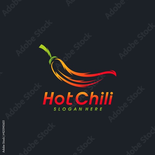 Red Hot Chili logo designs concept vector, Spicy Pepper logo designs template
