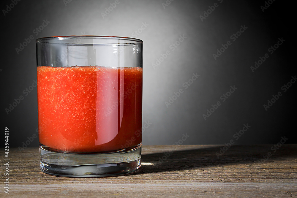 Glass with tomato juice Glass with tomato juice