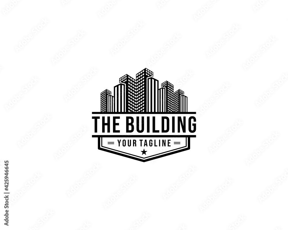Fototapeta premium building logo in white background