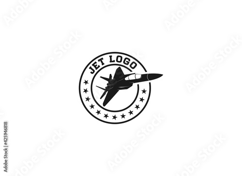 jet logo in addition to an illustration of a jet flying at high speed