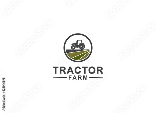 tracktor farm logo in white background