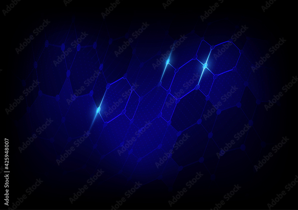 Abstract hexagon wave technology background. Future communication network vector illustration.Digital geometric concept. Abstract hexagon wave technology background. Future communication network vector illustration.Digital geometric concept.