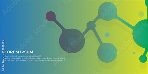 Abstract background with connecting dots and lines. Technology graphic design and network connection concept