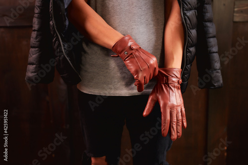 Professional photo session for gloves