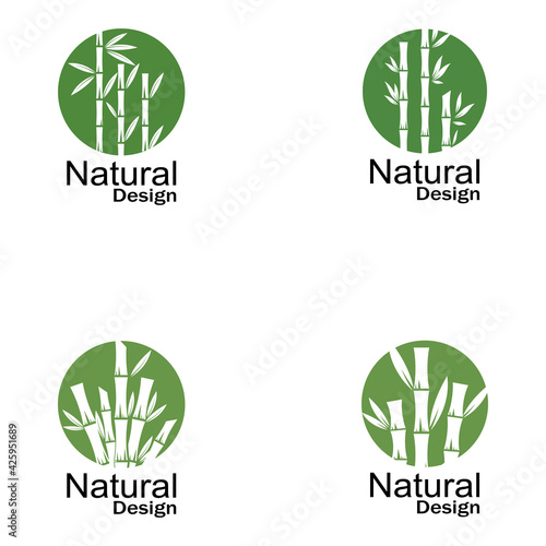 Bamboo Logo Template vector icon illustration design