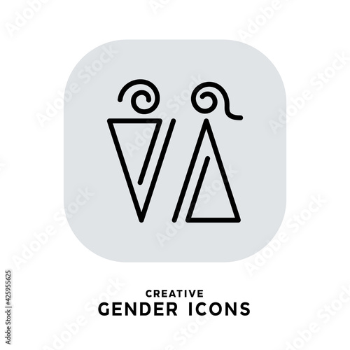 Creative gender icons for designers