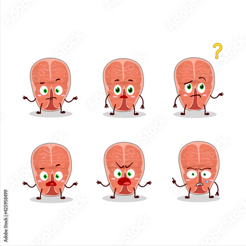 Cartoon character of tuna with what expression