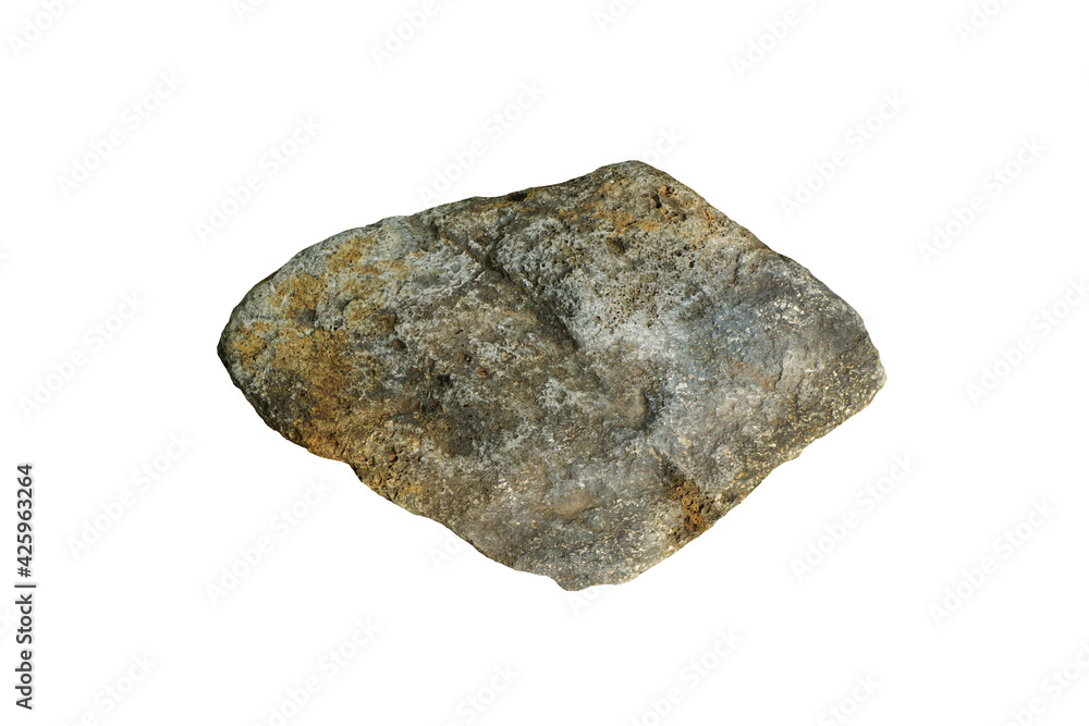 Raw porous stone isolated on white background. Basalt is a dark-colored, fine-grained, igneous rock composed mainly of plagioclase and pyroxene minerals. Raw porous stone isolated on white background. Basalt is a dark-colored, fine-grained, igneous rock composed mainly of plagioclase and pyroxene minerals.