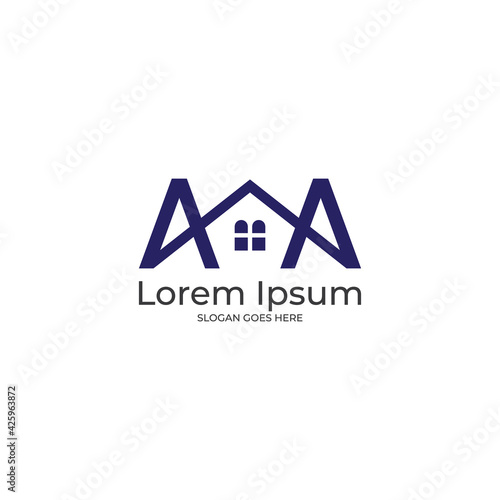 Real estate logo, Property logo, House logo vector design